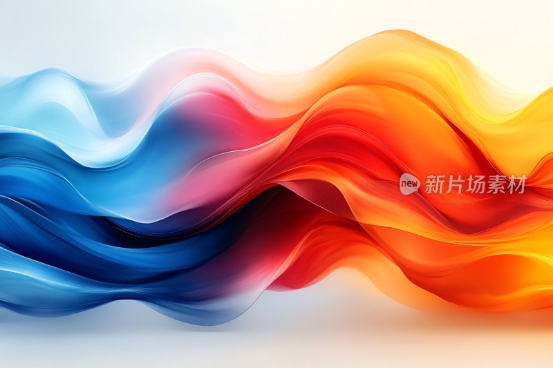 彩色流动波浪背景图