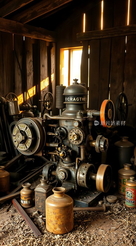 蒸汽机时代复古机械与工业美学