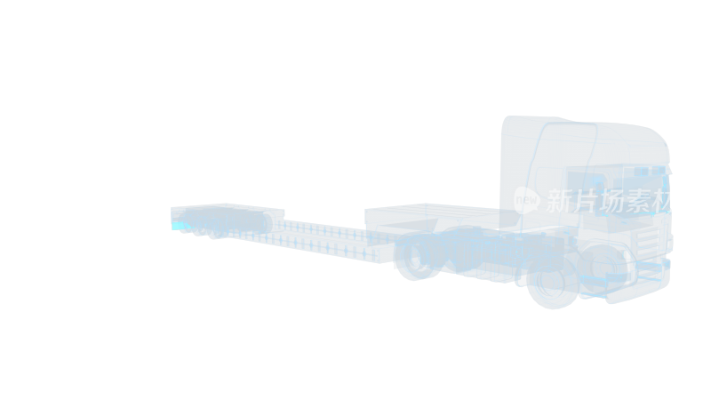 大卡车空车 大货车汽车 科幻透明赛博朋克