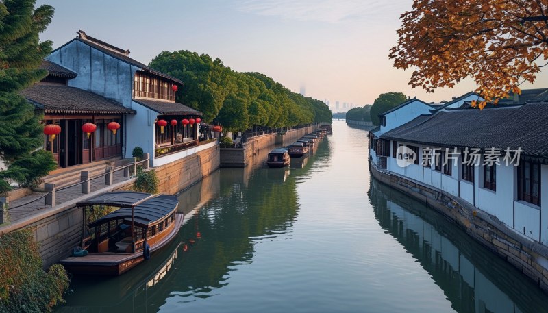 苏州枫桥运河景