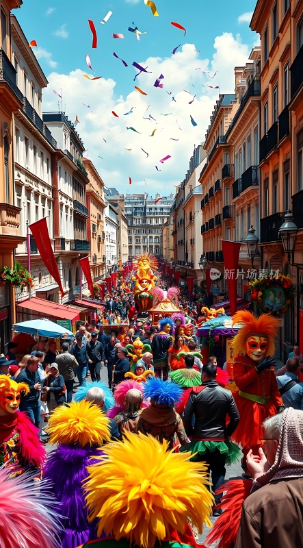 狂欢节上的欢乐游行