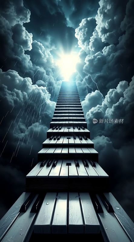 钢琴阶梯通往天堂之路