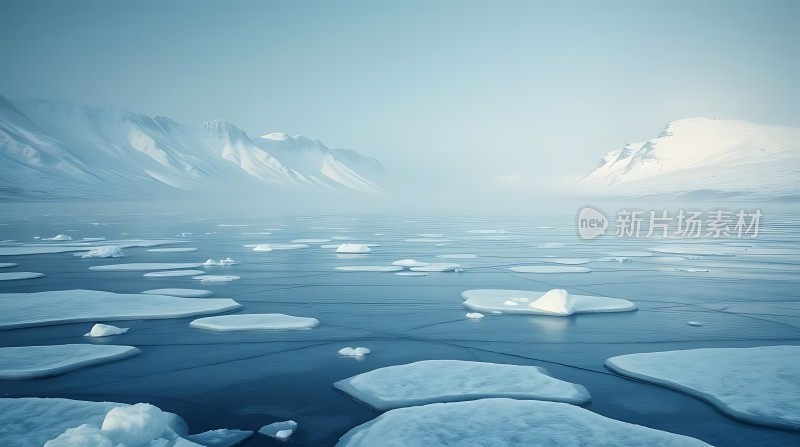 冰封雪原宁静而神秘