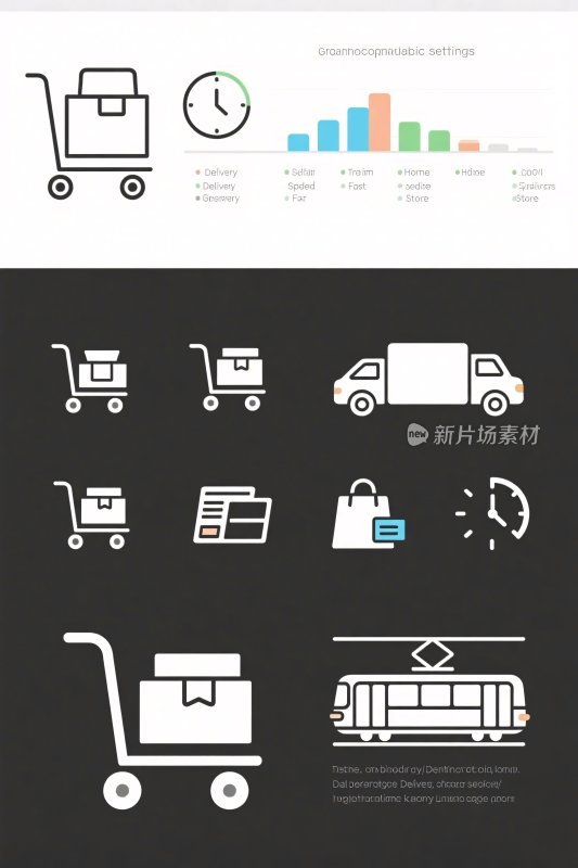 物流运输图标插画