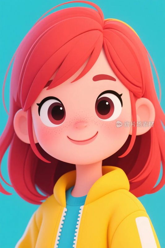 卡通女孩形象插画