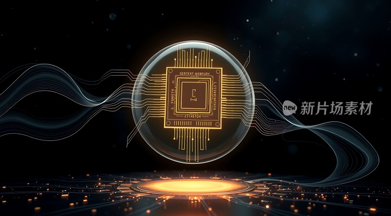 新片场素材芯片科技未来感