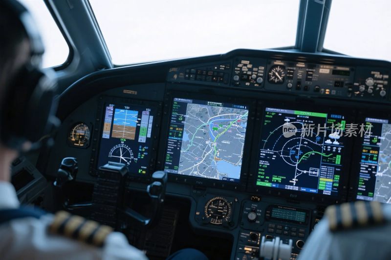 飞机驾驶舱内部场景