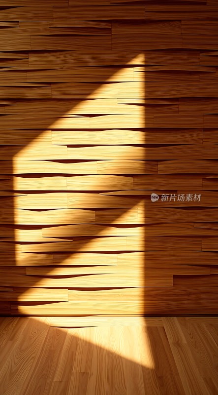 阳光下的木纹艺术