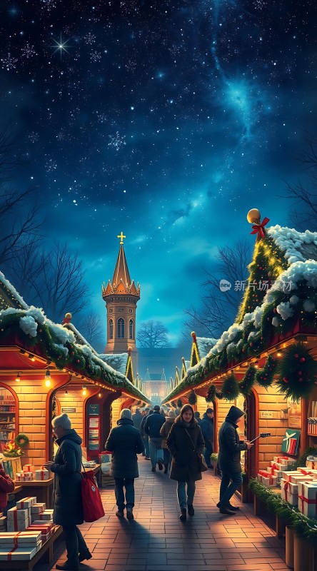 圣诞集市夜市