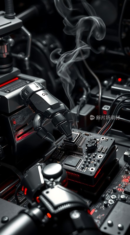 机器人焊接芯片科技感十足