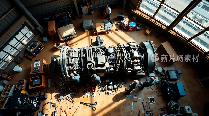 机械车间里的精密工作
