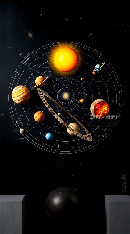 太阳系行星环绕图