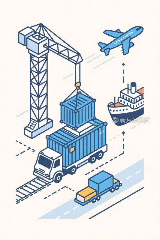 物流运输插画