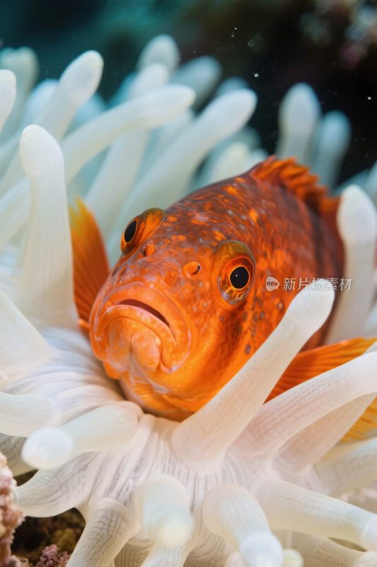 海洋小鱼与海葵