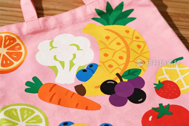 卡通水果蔬菜图案手提袋