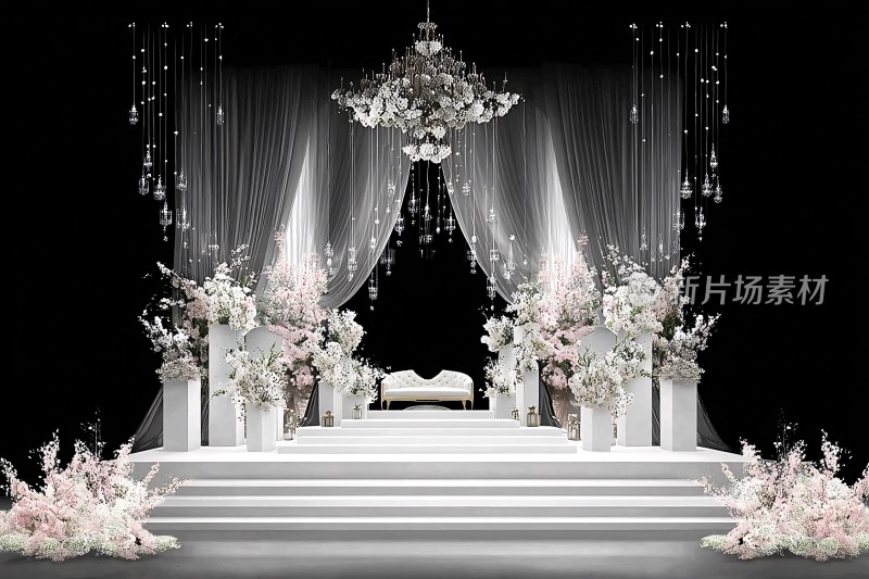 梦幻婚礼舞台场景布置