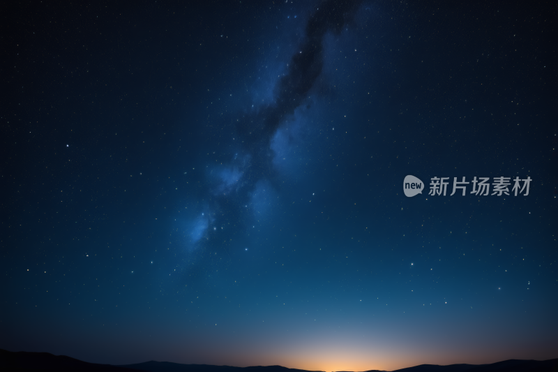 半夜一颗明亮星星的星空高清背景图片