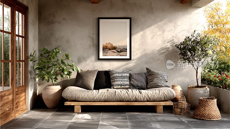 简约风室内休闲角落布置