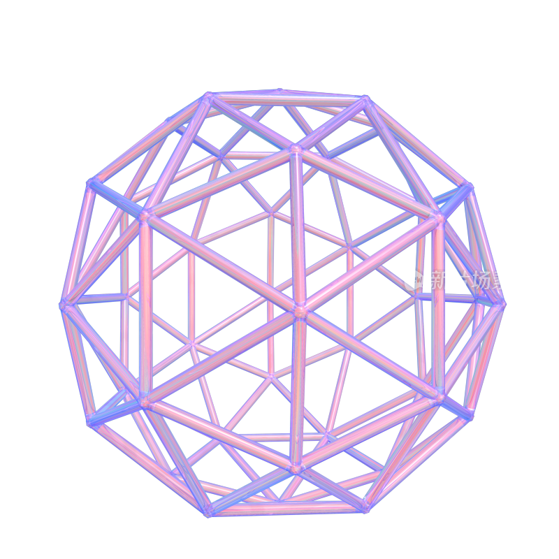 赛博朋克网格球体2 几何装饰元素抽象艺术