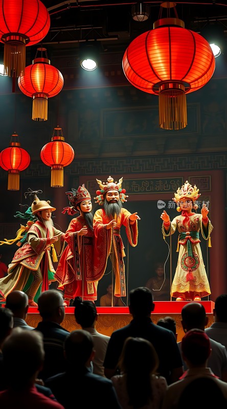 传统戏剧表演观众欣赏精彩演出