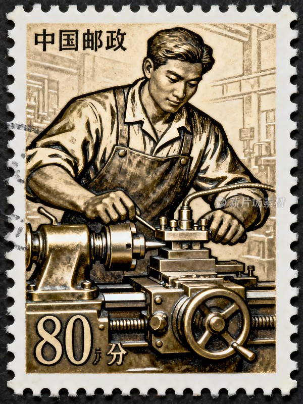 中国邮政 工人操作机器