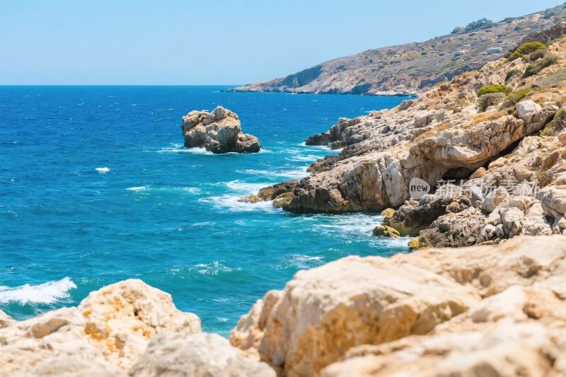 海边岩石海岸风景