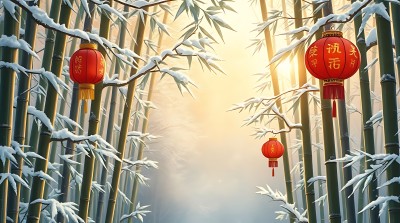 雪竹映红 雪竹映红