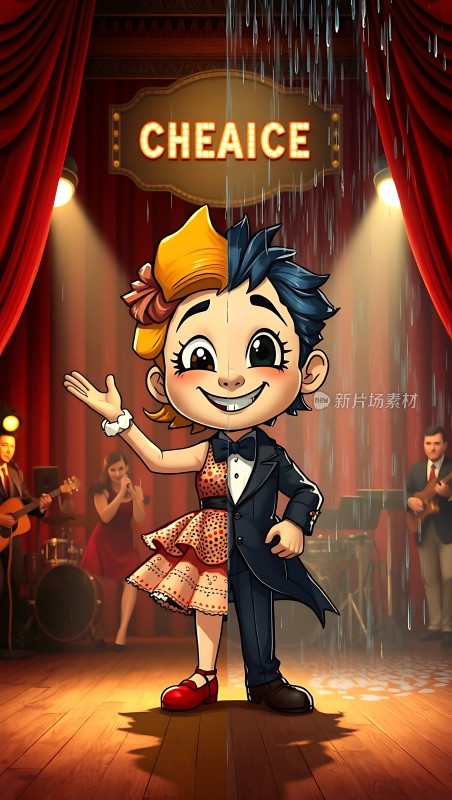 舞台上的双面舞者