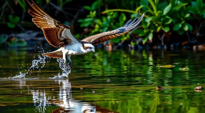 鹰击水面 鹰击水面