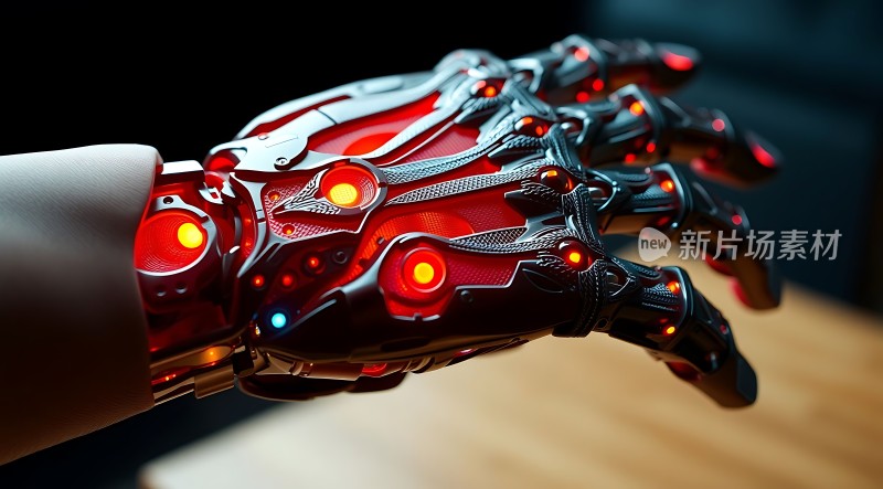 红色机械手臂科技感十足
