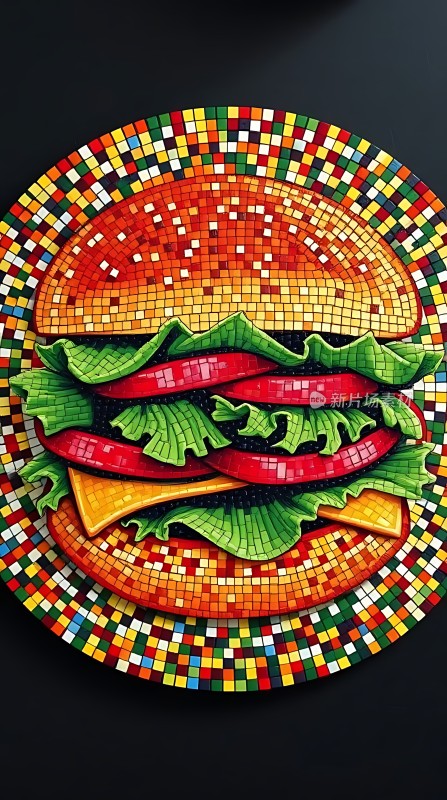 马赛克艺术汉堡