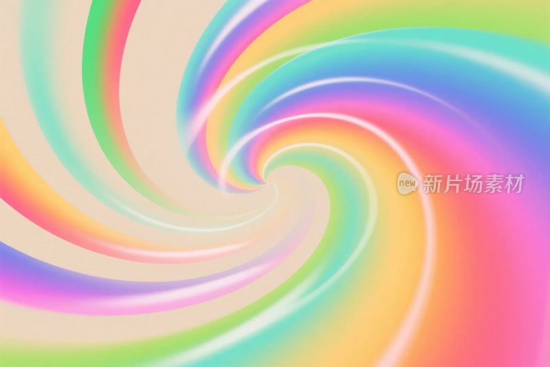 彩色漩涡风韵插画