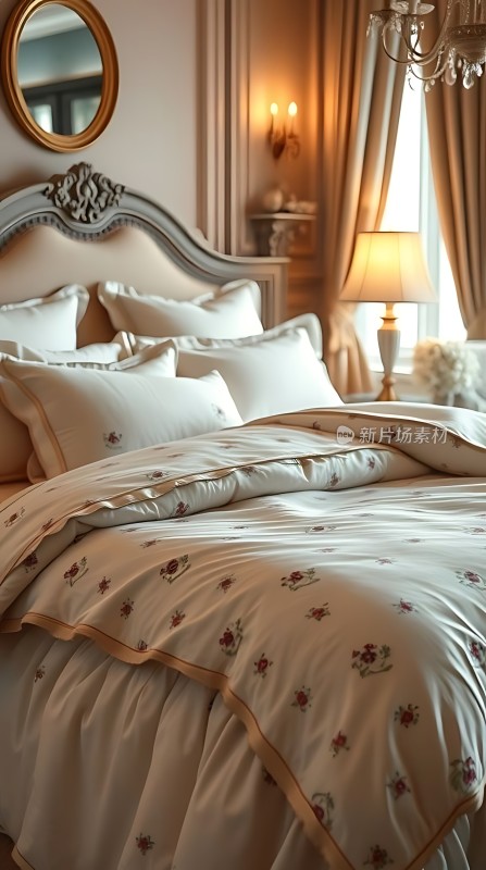 温馨卧室优雅床品舒适生活