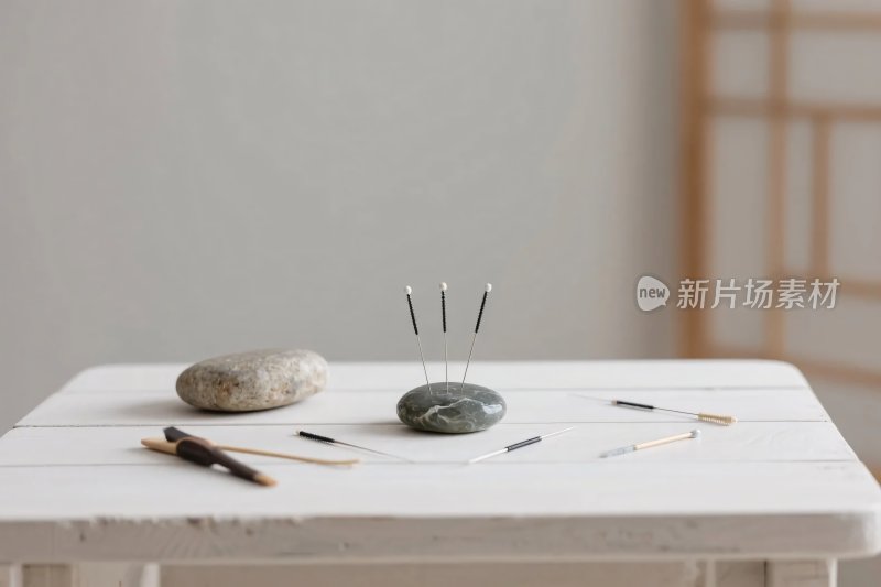 桌面针灸静物摄影