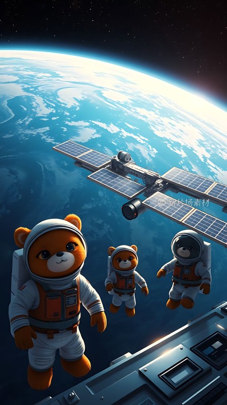 太空小熊探险队遨游地球