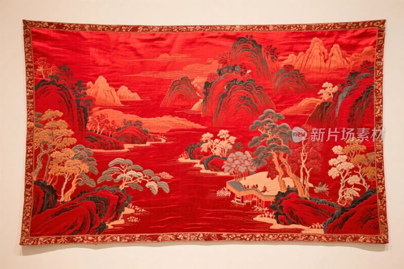 传统山水挂毯装饰画