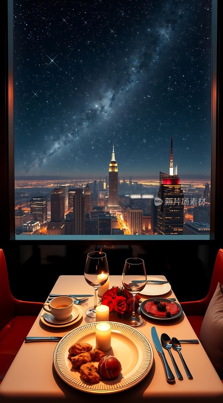 璀璨星空下浪漫晚餐