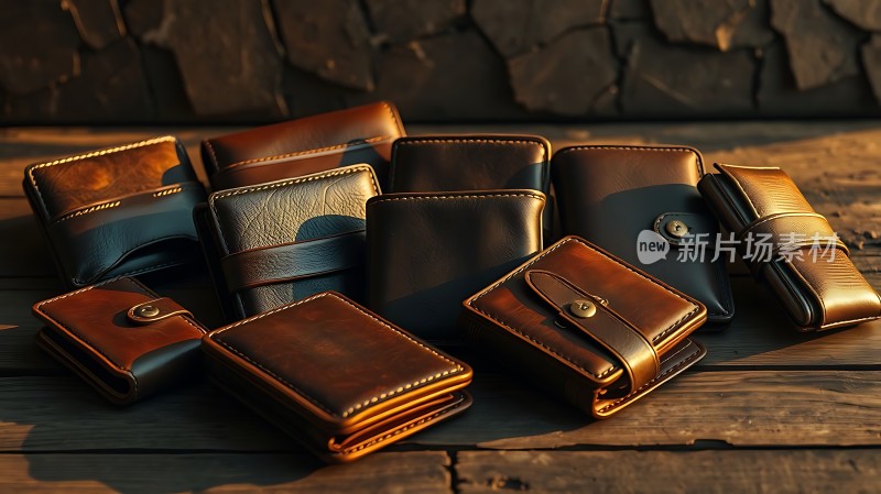 皮质钱包系列展示
