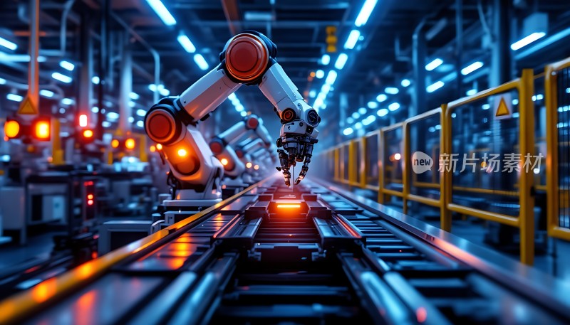 智能机器人生产线高效运作