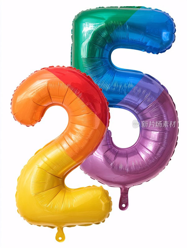 彩色数字气球