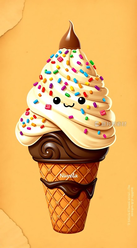 可爱冰淇淋甜筒