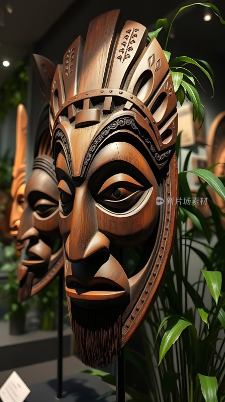 面具艺术木雕面具展示