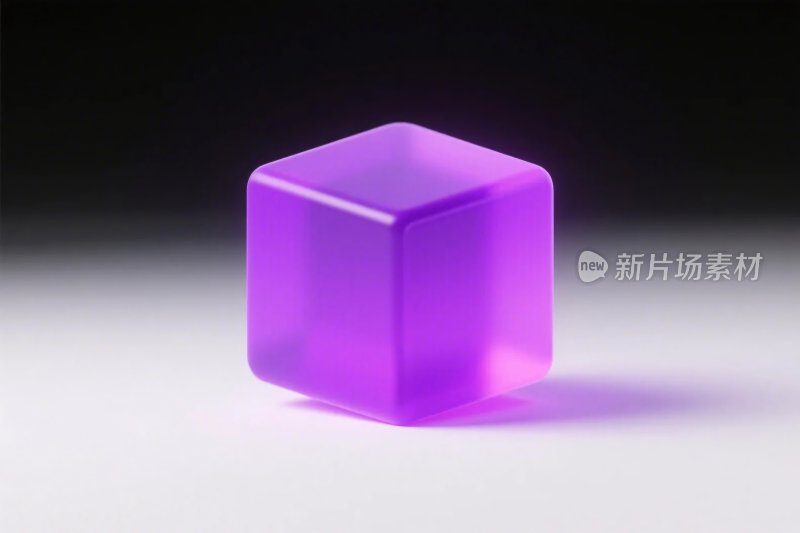 紫色透明立方体