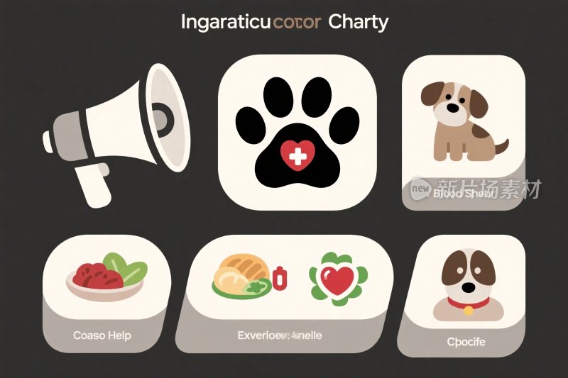 宠物护理插画集合