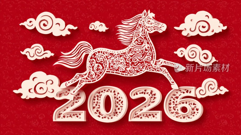 2026中国风生肖马年
