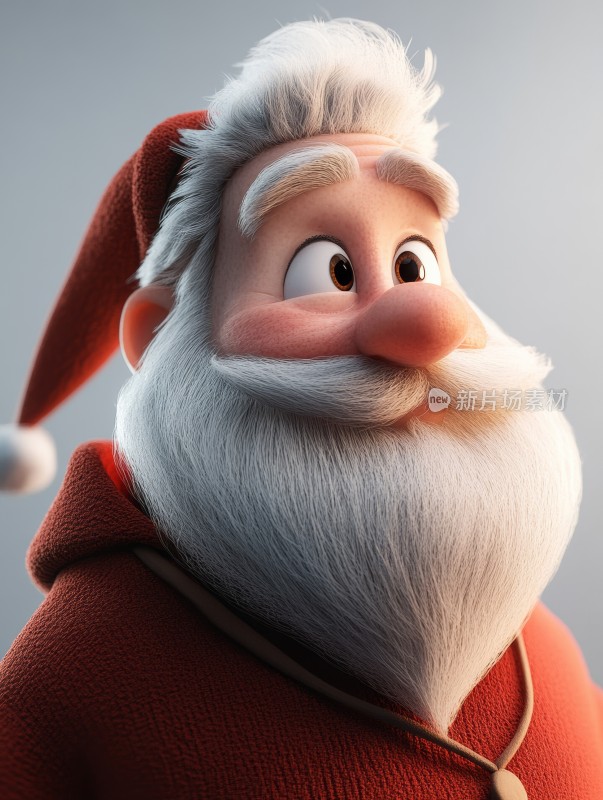 圣诞节，圣诞树圣诞老人卡通3d插画