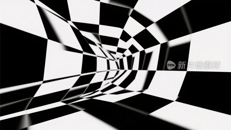 黑白方格视觉特效图案