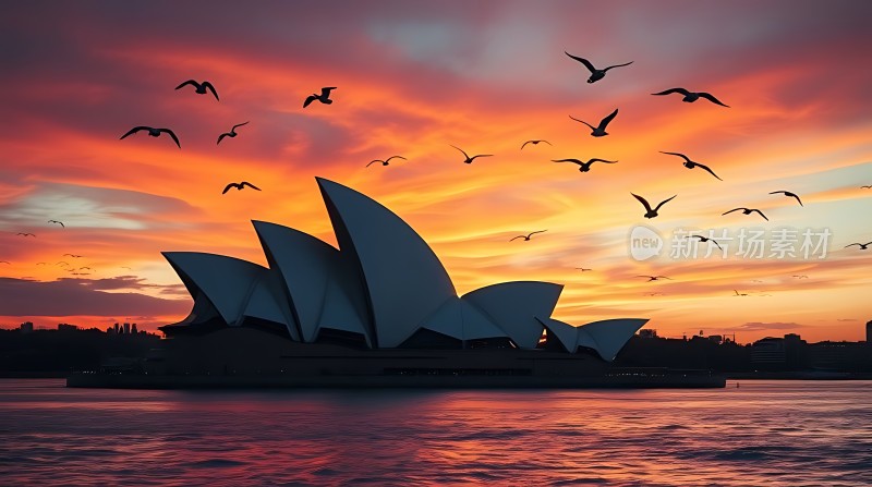 悉尼歌剧院日落美景