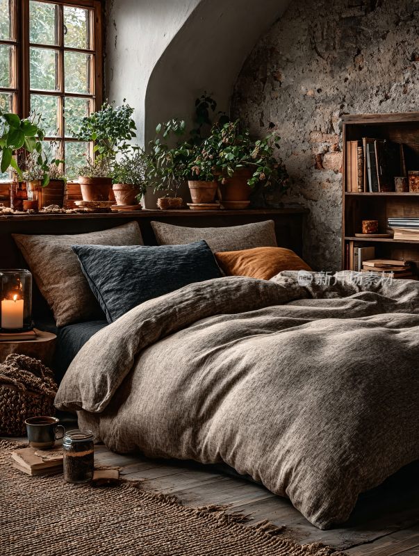 温馨舒适的室内卧室场景