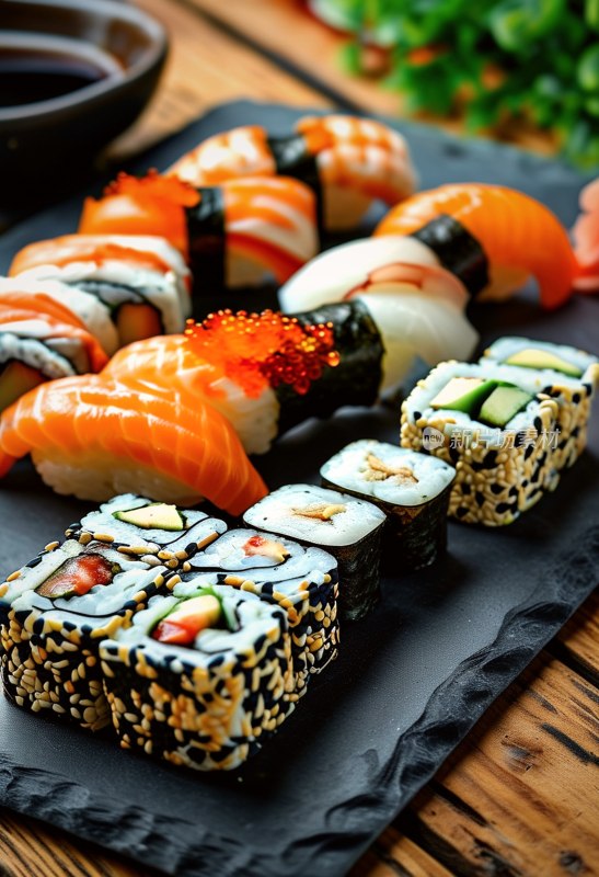 日式石桌垫寿司